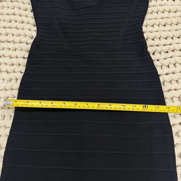 Herve Leger Iconic Bandage Black Mini Brooke Dress Sleeveless Size XS 0 2 - Picture 14 of 14